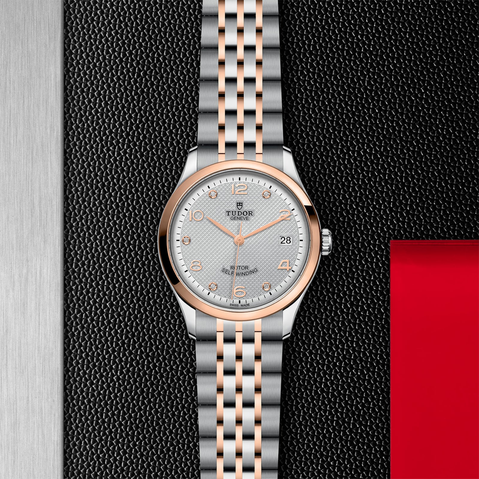 Tudor 1926 36mm Ladies Watch Steel Case Diamond-Set Silver Dial