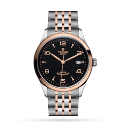 17770607 - 1926 39mm Mens Watch Steel Case Rose Gold Bezel Black Dial