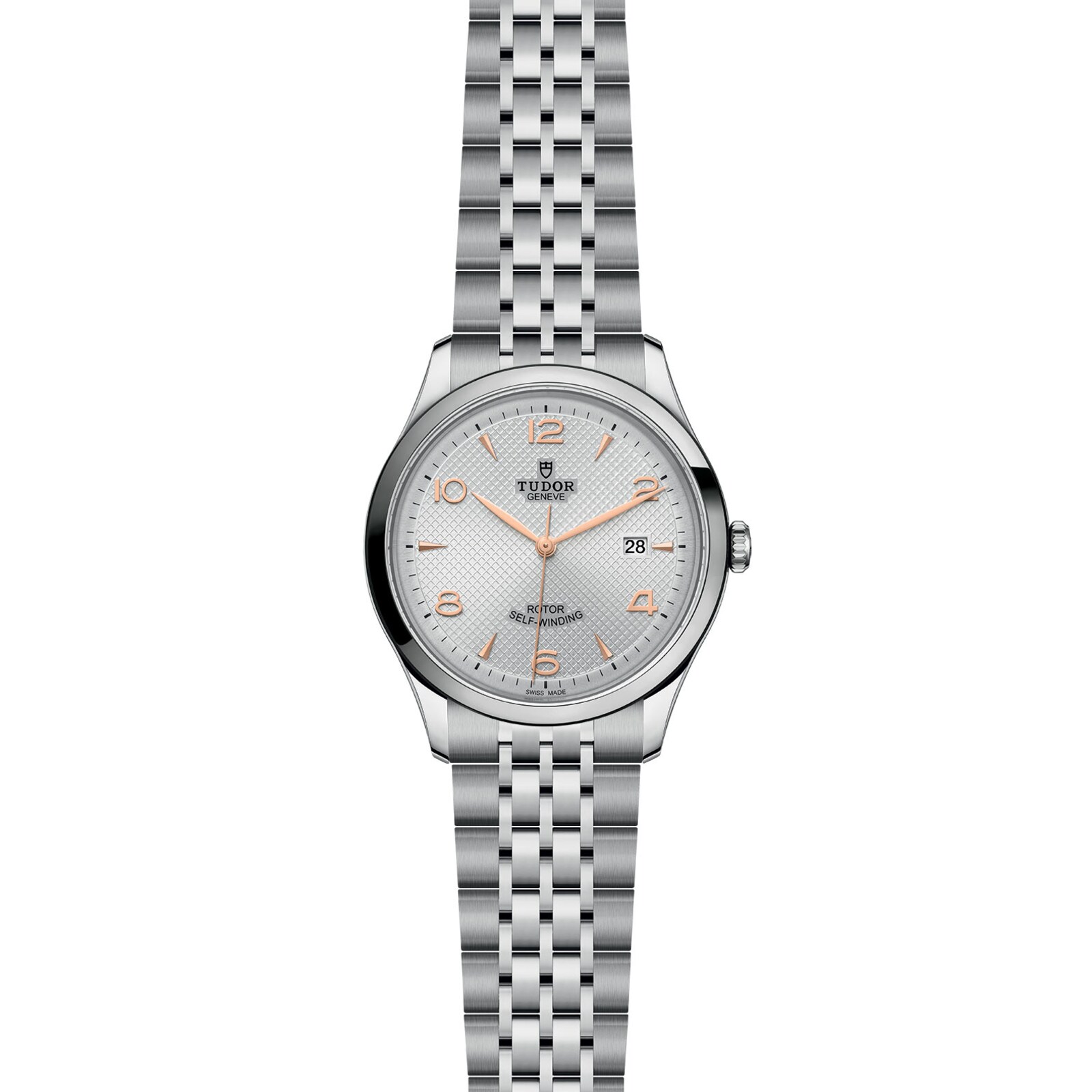 Tudor 1926 41mm Mens Watch Steel Case Silver Dial