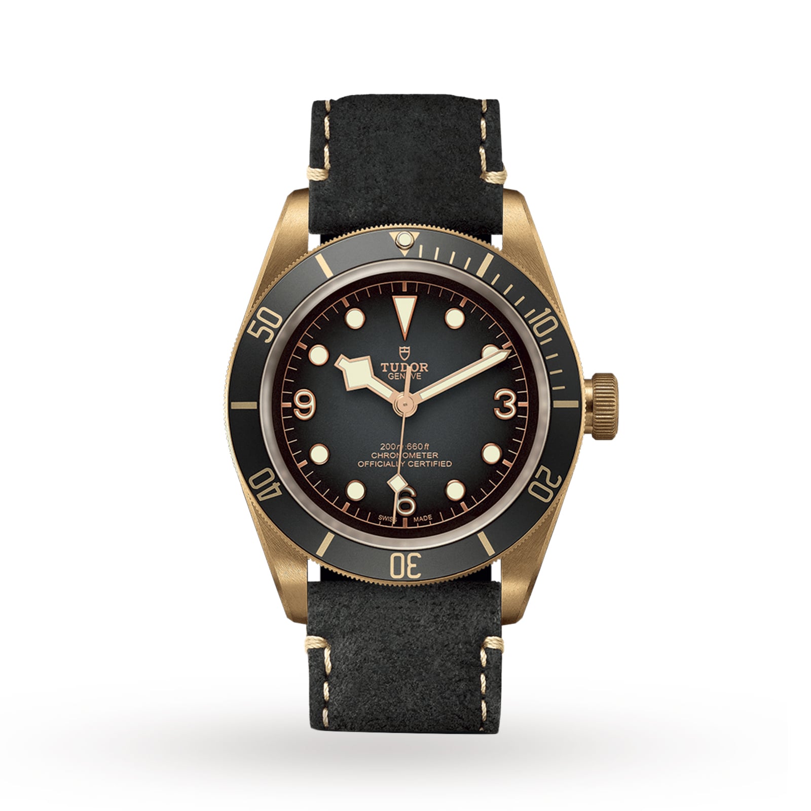Tudor Black Bay Bronze 43mm Bronze Case Black Leather Strap Tudor Black Bay Bronze 43mm Bronze Case Black Leather Strap