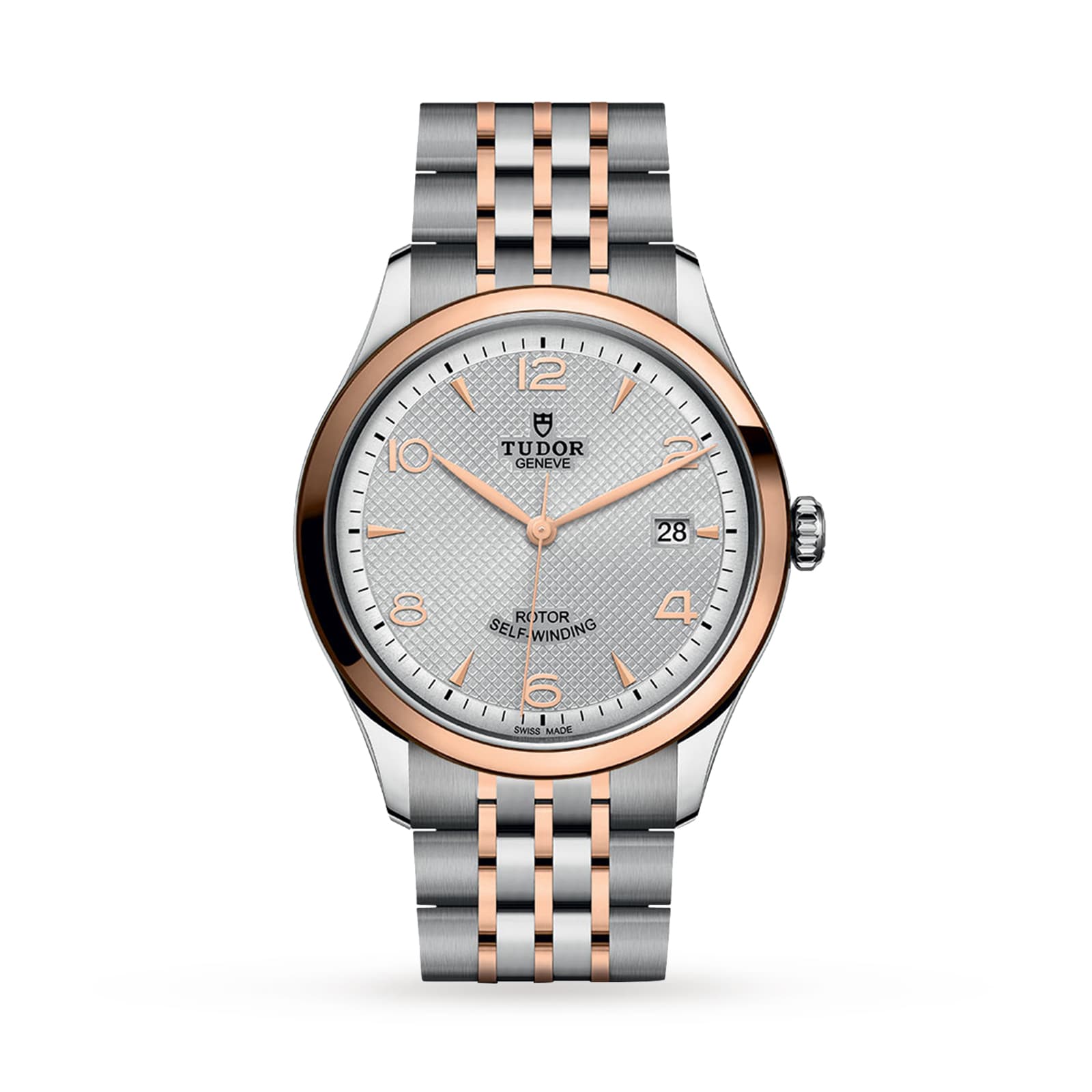 Tudor 1926 39mm Mens Watch Steel Case Rose Gold Bezel Silver Dial Tudor 1926 39mm Mens Watch Steel Case Rose Gold Bezel Silver Dial