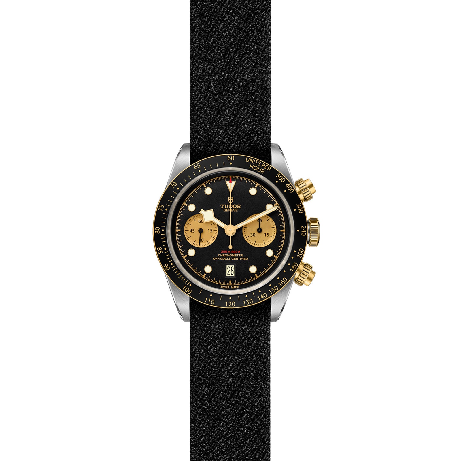 Tudor Black Bay Chrono S&G 41mm Steel Case Black Fabric Strap