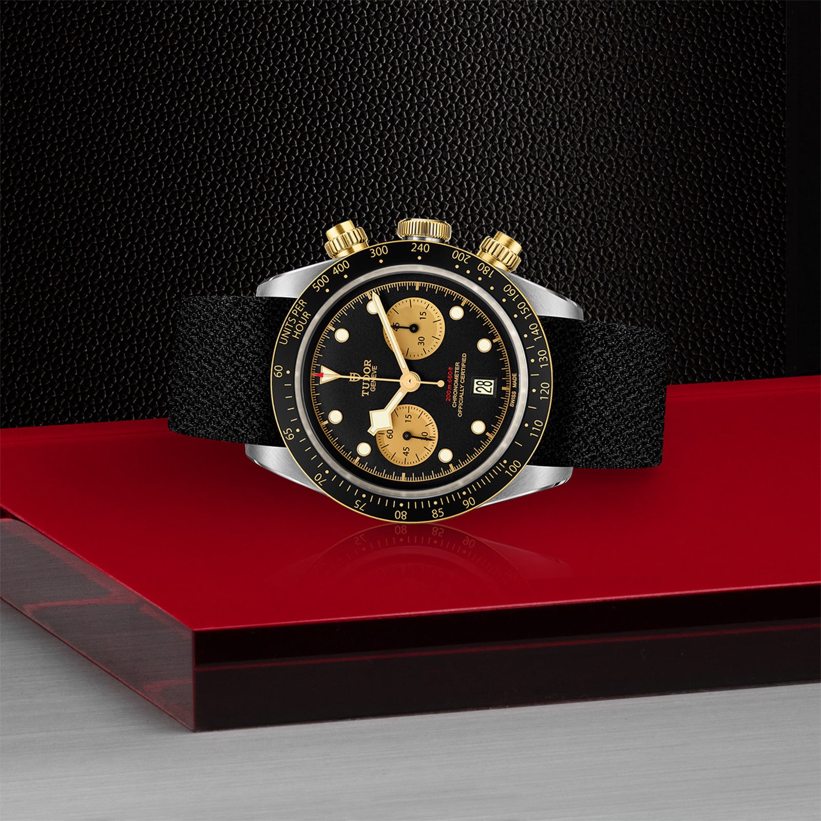 Tudor Black Bay Chrono S&G 41mm Steel Case Black Fabric Strap
