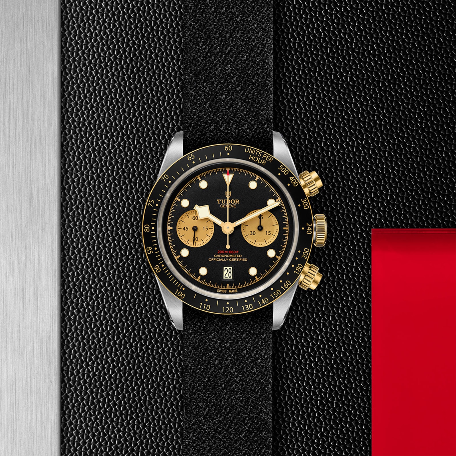 Tudor Black Bay Chrono S&G 41mm Steel Case Black Fabric Strap