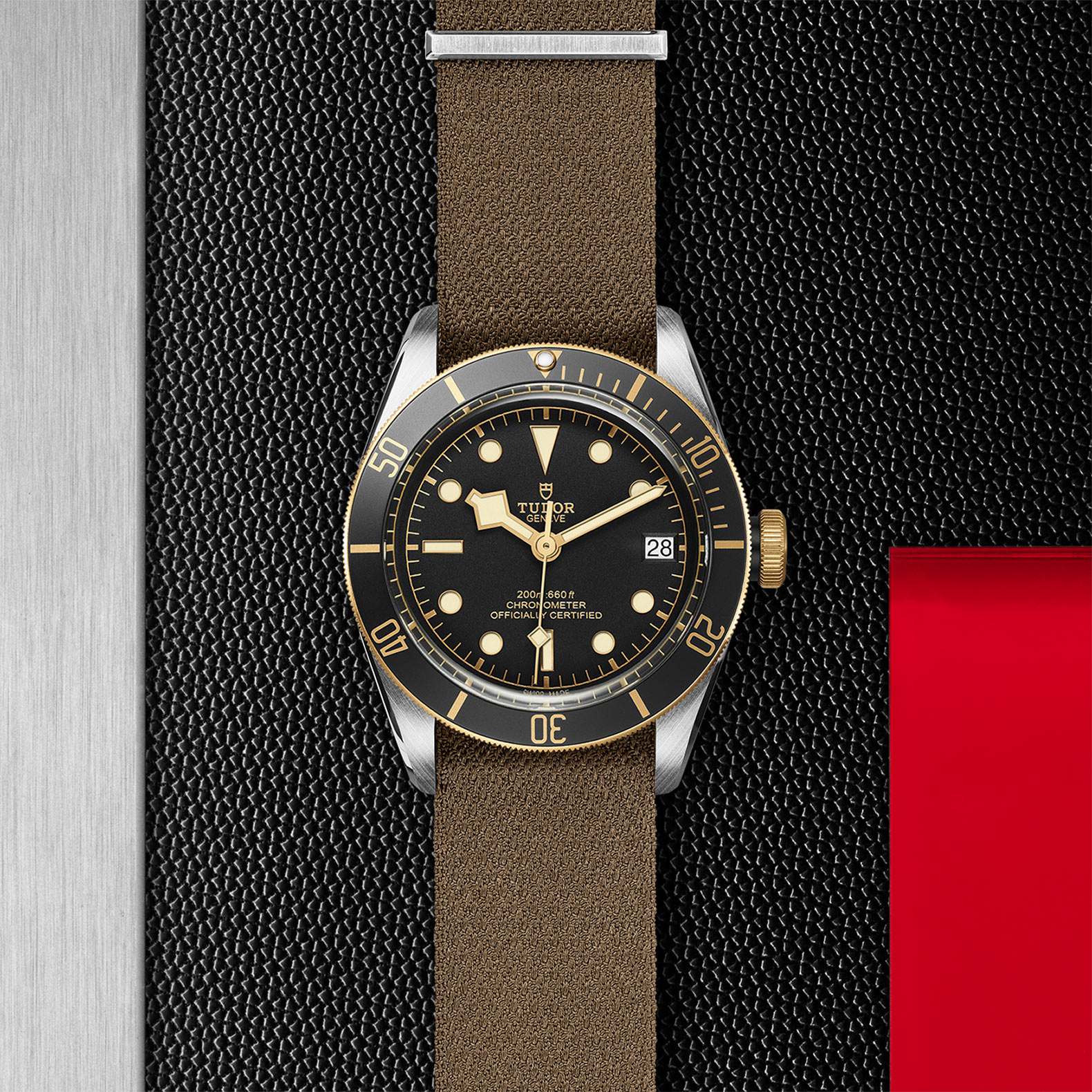 Tudor Black Bay S&G 41mm Steel Case Fabric Strap Tudor Black Bay S&G 41mm Steel Case Fabric Strap