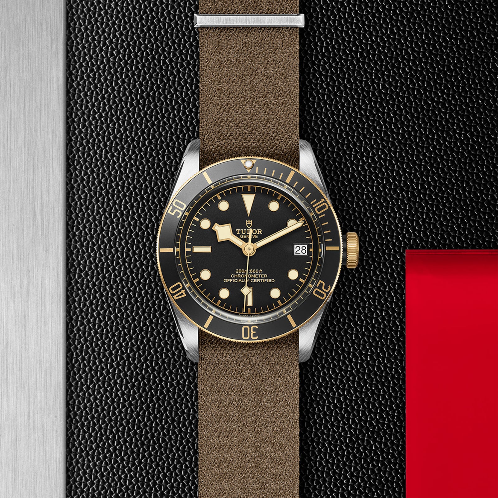 Tudor Black Bay S&G 41mm Steel Case Fabric Strap