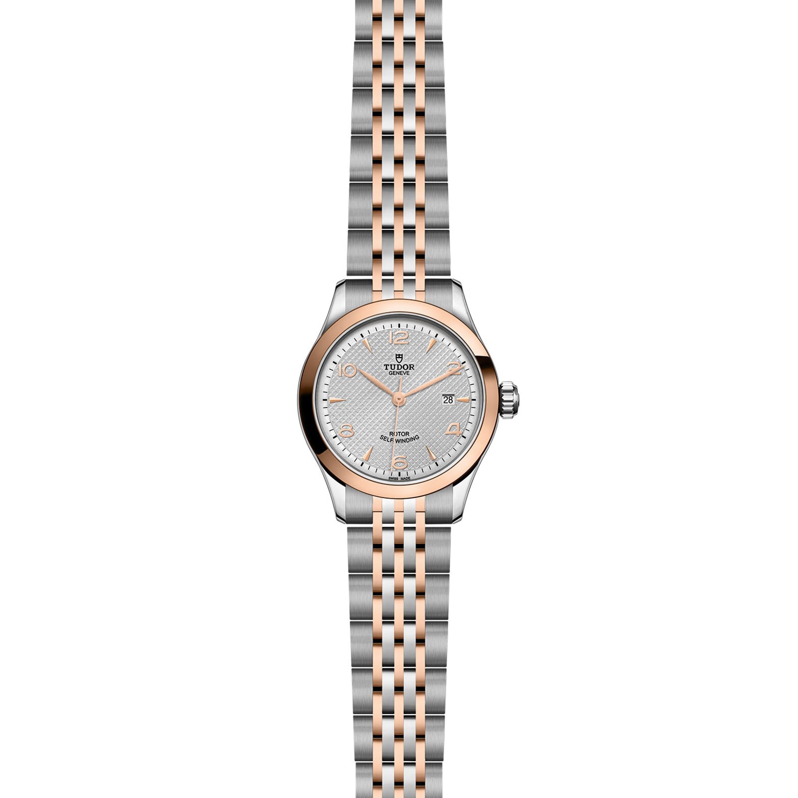Tudor 1926 28mm Ladies Watch Steel Case Rose Gold Bezel Silver Dial Tudor 1926 28mm Ladies Watch Steel Case Rose Gold Bezel Silver Dial