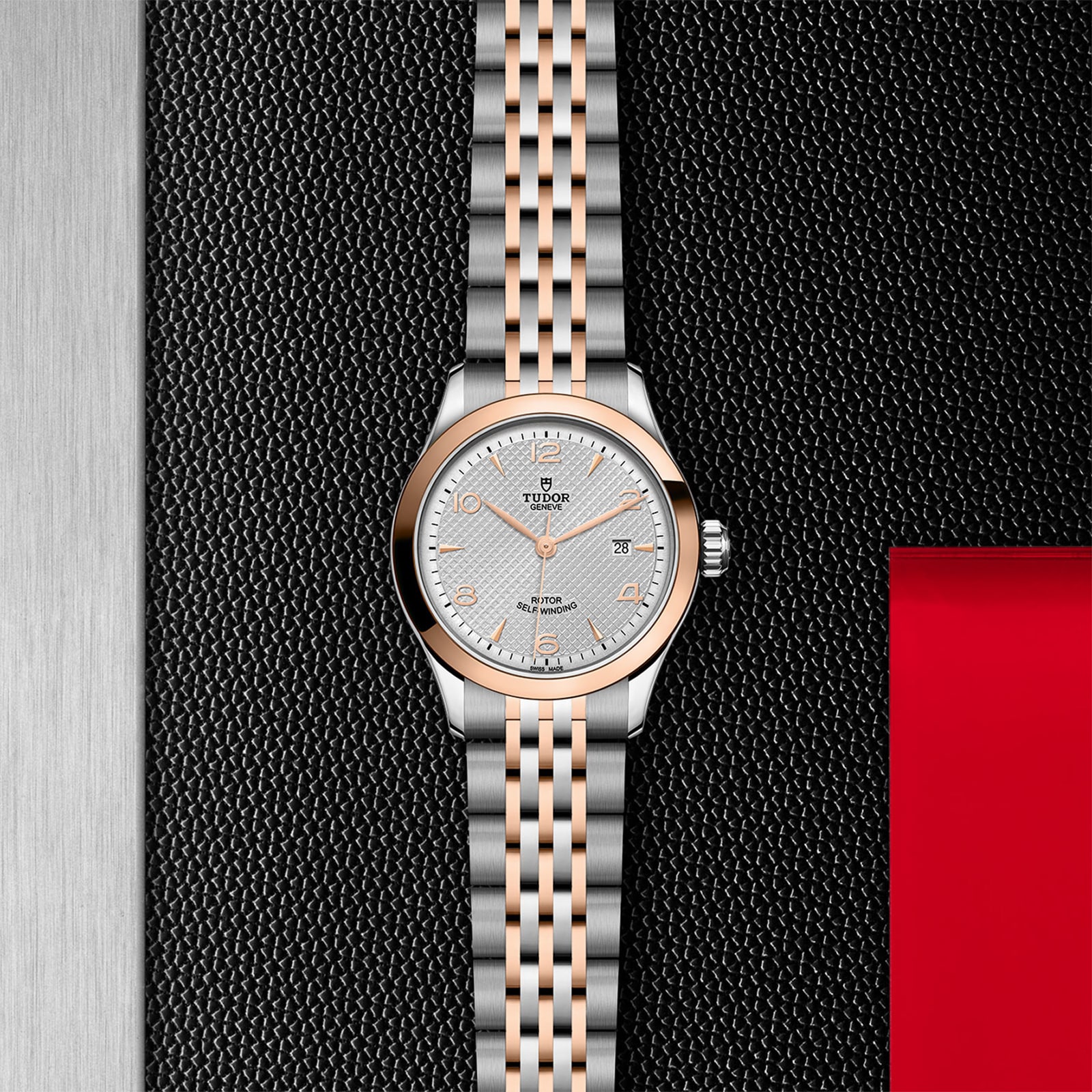 Tudor 1926 28mm Ladies Watch Steel Case Rose Gold Bezel Silver Dial Tudor 1926 28mm Ladies Watch Steel Case Rose Gold Bezel Silver Dial