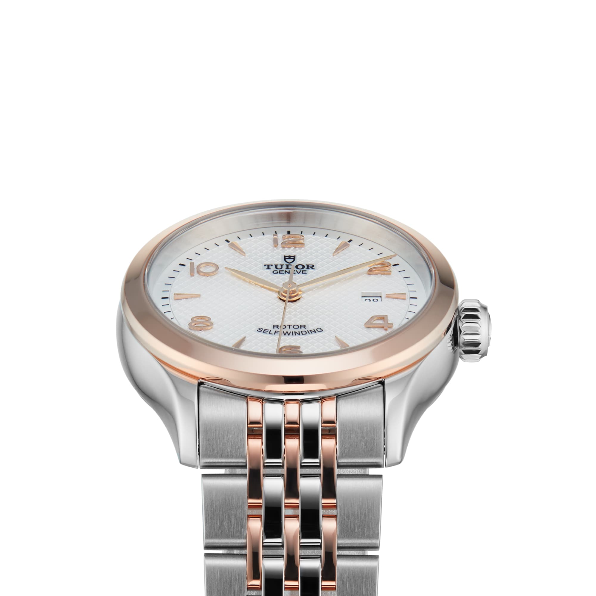 Tudor 1926 28mm Ladies Watch Steel Case Rose Gold Bezel Silver Dial Tudor 1926 28mm Ladies Watch Steel Case Rose Gold Bezel Silver Dial