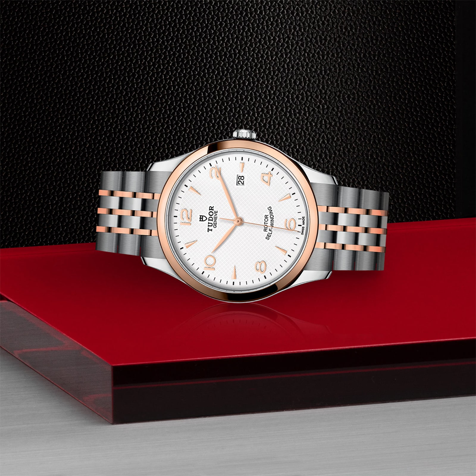 Tudor 1926 41mm Mens Watch Steel Case Rose Gold Bezel White Dial Tudor 1926 41mm Mens Watch Steel Case Rose Gold Bezel White Dial