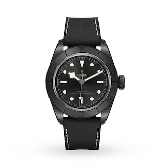 Tudor Black Bay Ceramic 41mm Ceramic Case Hybrid Leather And Rubber Strap Tudor Black Bay Ceramic 41mm Ceramic Case Hybrid Leather And Rubber Strap