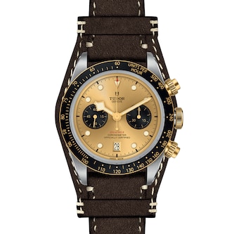 Tudor Black Bay Chrono S&G 41mm Steel Case Brown Leather Strap Tudor Black Bay Chrono S&G 41mm Steel Case Brown Leather Strap