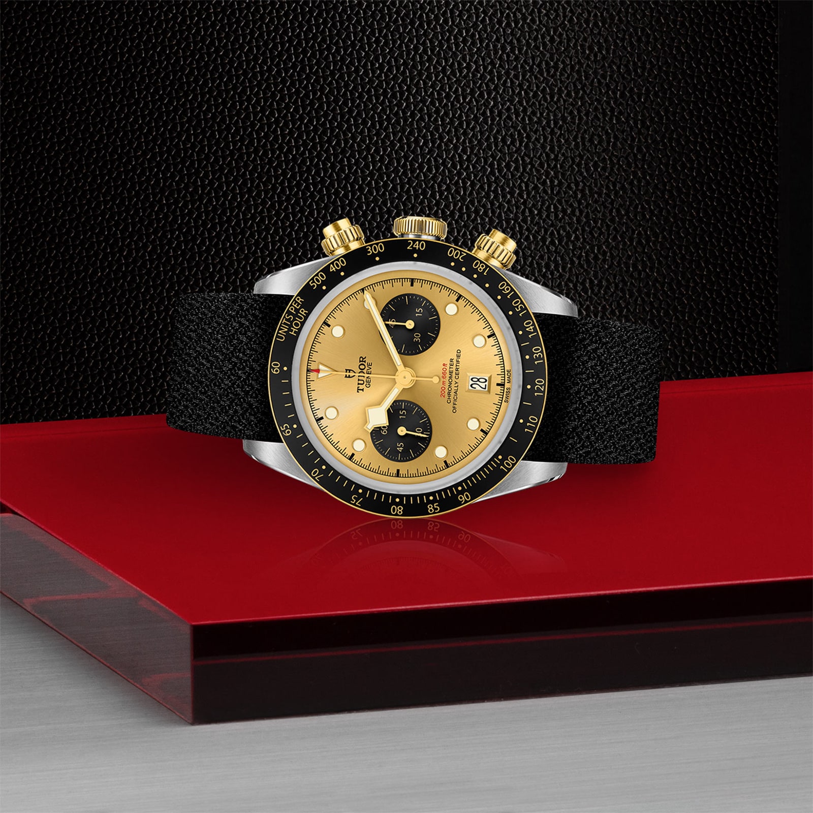 Tudor Black Bay Chrono S&G 41mm Steel Case Black Fabric Strap