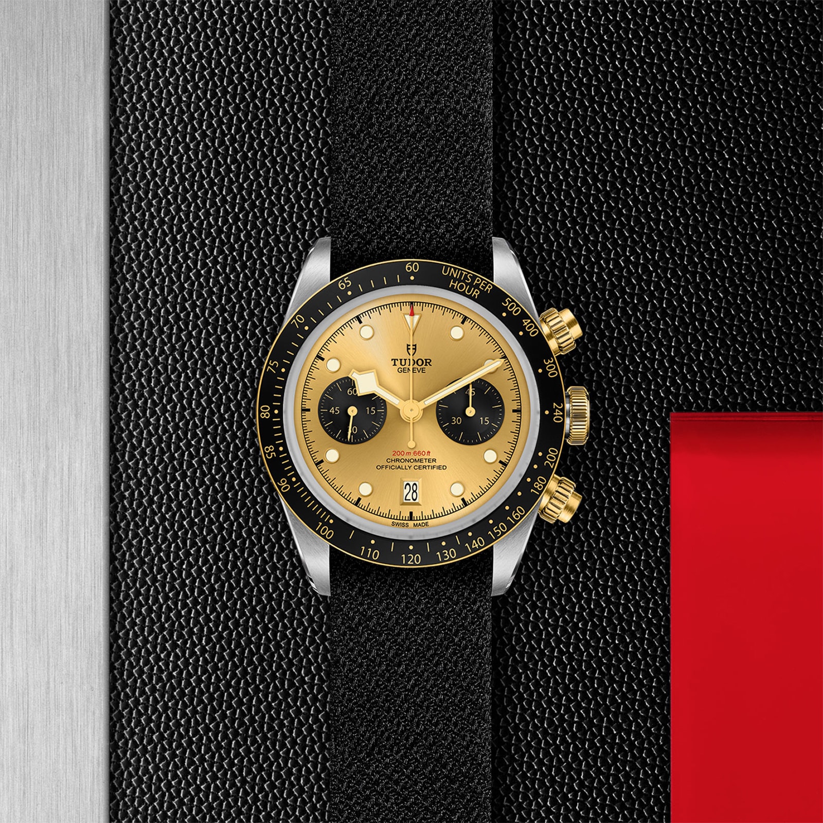 Tudor Black Bay Chrono S&G 41mm Steel Case Black Fabric Strap