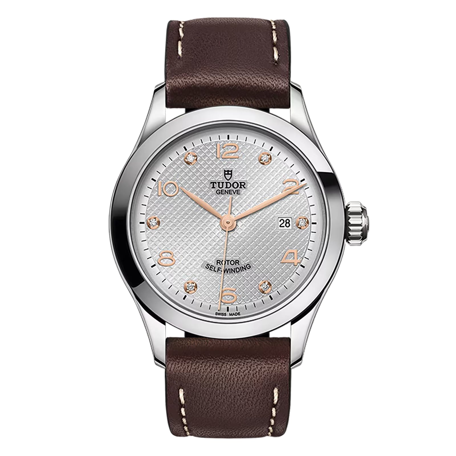 Tudor 1926 28mm Ladies Watch Steel Case Silver Dial
