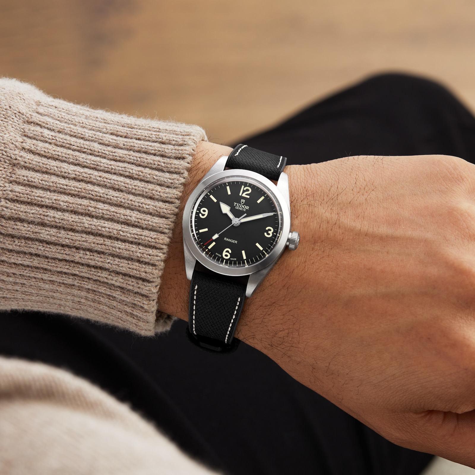 Tudor Ranger 39mm , Steel Case, Black Dial