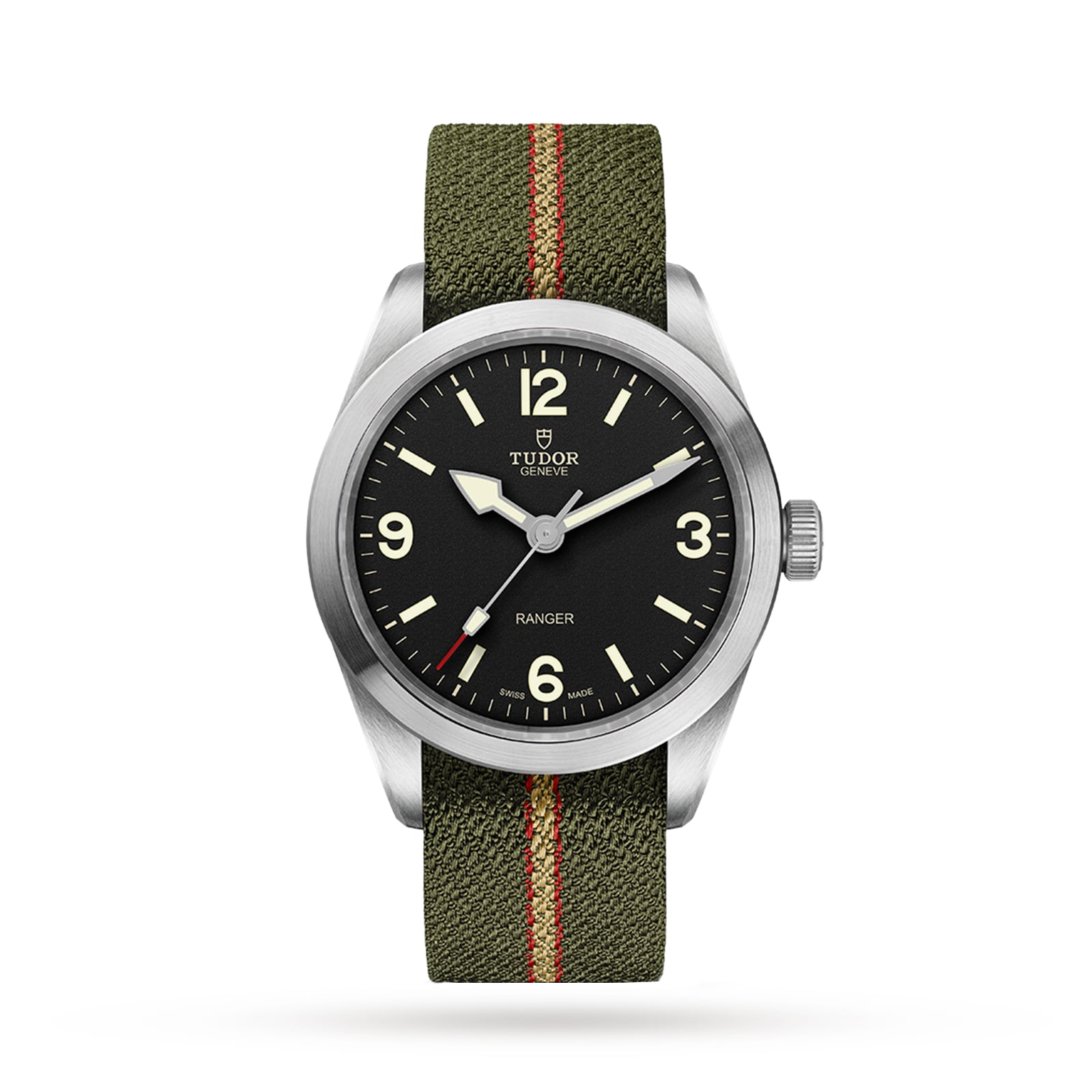 Tudor Ranger 39mm Black Dial Steel Case and Nato Strap Tudor Ranger 39mm Black Dial Steel Case and Nato Strap