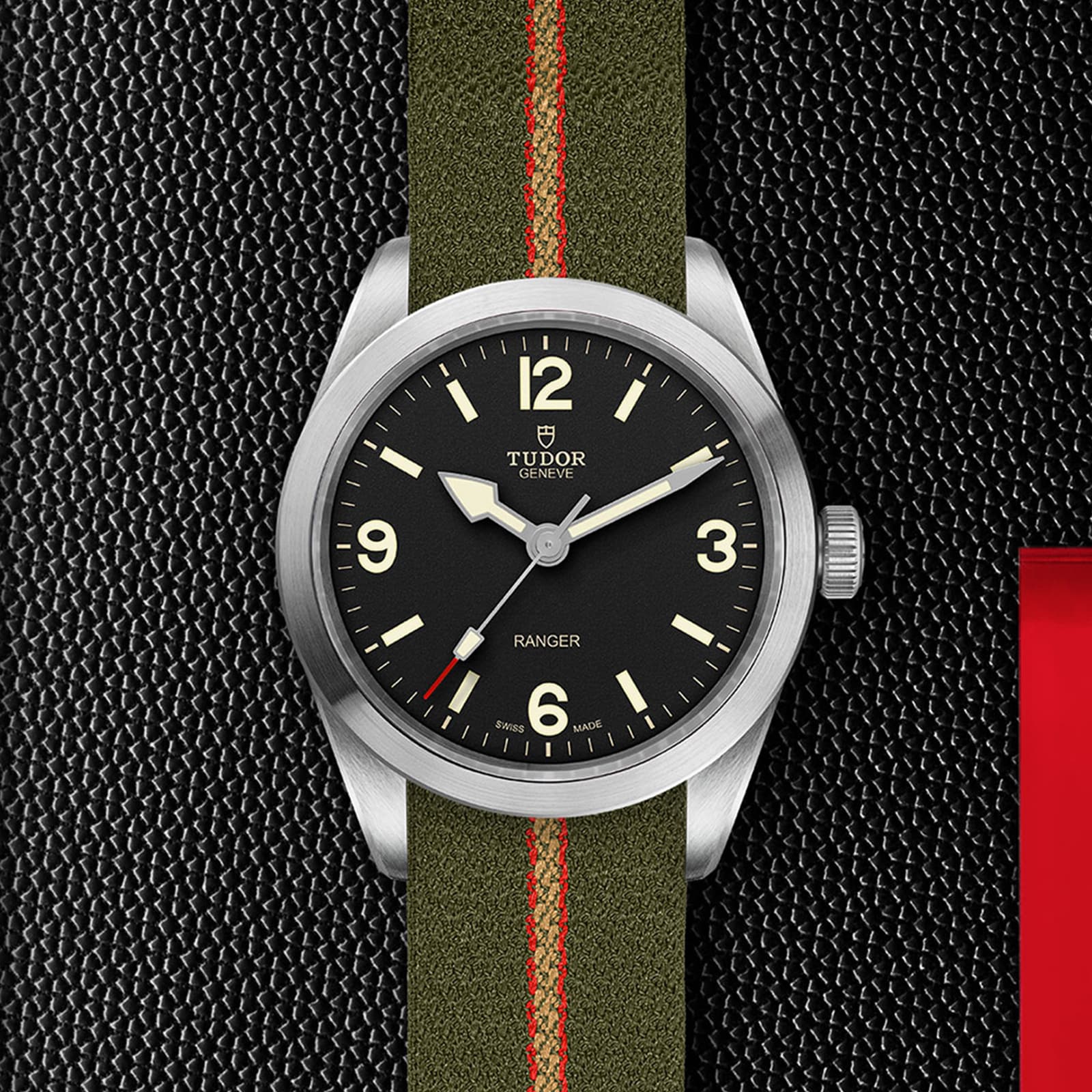 Tudor Ranger 39mm Black Dial Steel Case and Nato Strap Tudor Ranger 39mm Black Dial Steel Case and Nato Strap