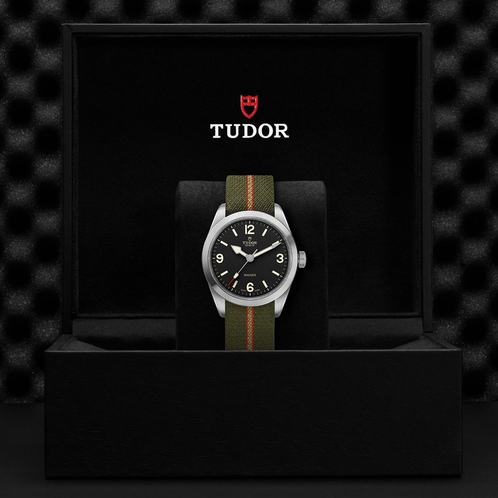Tudor Ranger 39mm Black Dial Steel Case and Nato Strap Tudor Ranger 39mm Black Dial Steel Case and Nato Strap