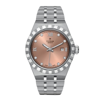 Tudor Royal 28mm Steel Case Diamond-Set Salmon Dial Tudor Royal 28mm Steel Case Diamond-Set Salmon Dial