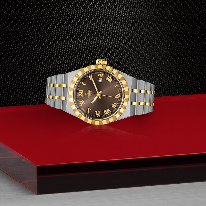 Tudor Royal S&G 28mm Steel Case Chocolate Brown Dial