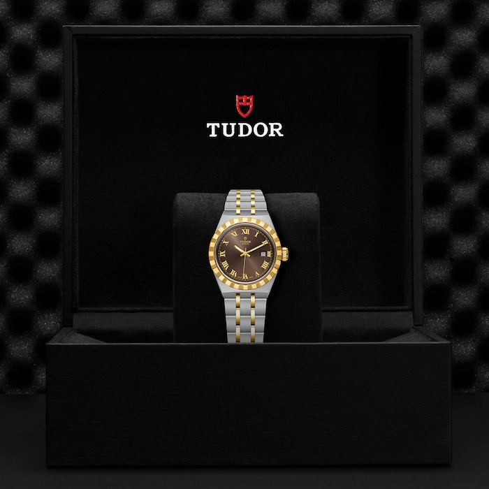 Tudor Royal S&G 28mm Steel Case Chocolate Brown Dial