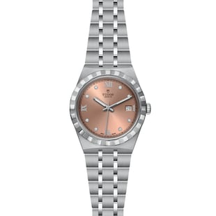 Tudor Royal 38mm Steel Case Diamond-Set Salmon Dial