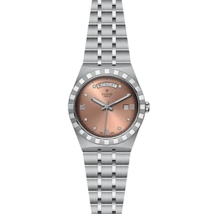 Tudor Royal 41mm Steel Case Diamond-Set Salmon Dial