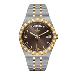 17771031 - Royal S&G 41mm Steel Case Diamond-Set Chocolate Dial
