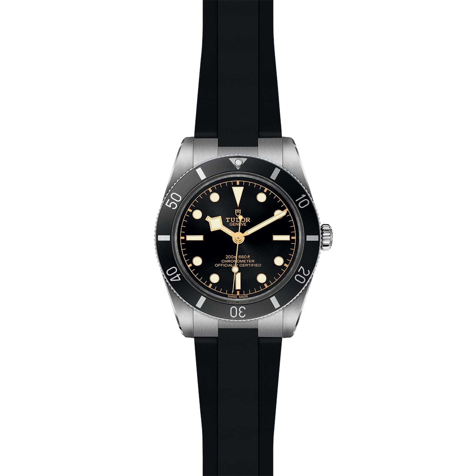 Tudor black bay on sale steel leather strap