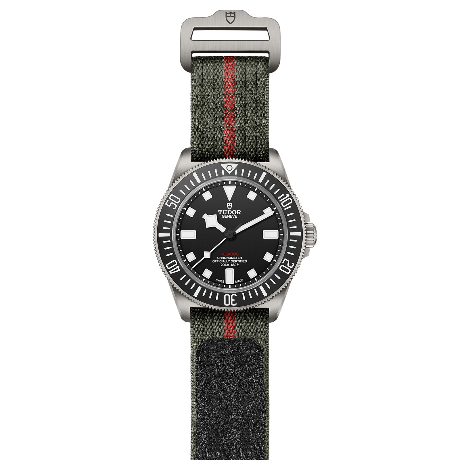 Tudor Pelagos FXD Manufacture Calibre MT5602 42mm Titanium Case Green Fabric Strap