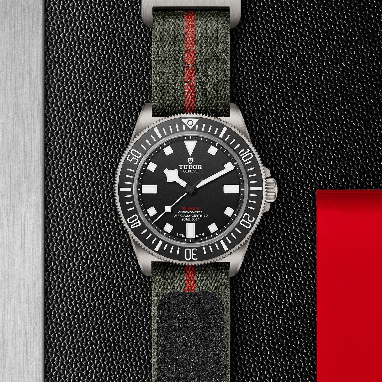 Tudor Pelagos FXD Manufacture Calibre MT5602 42mm Titanium Case Green Fabric Strap