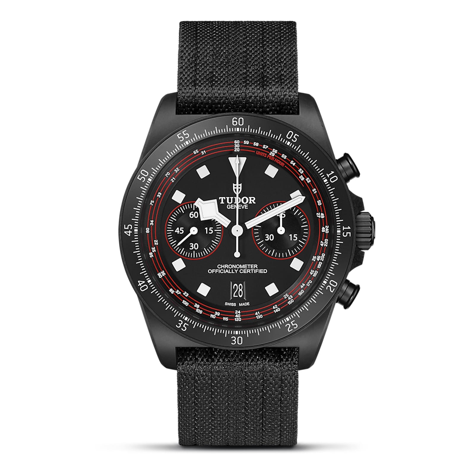 Tudor Pelagos FXD Chrono "Cycling Edition" 43mm black carbon composite case black fabric strap Tudor Pelagos FXD Chrono "Cycling Edition" 43mm black carbon composite case black fabric strap