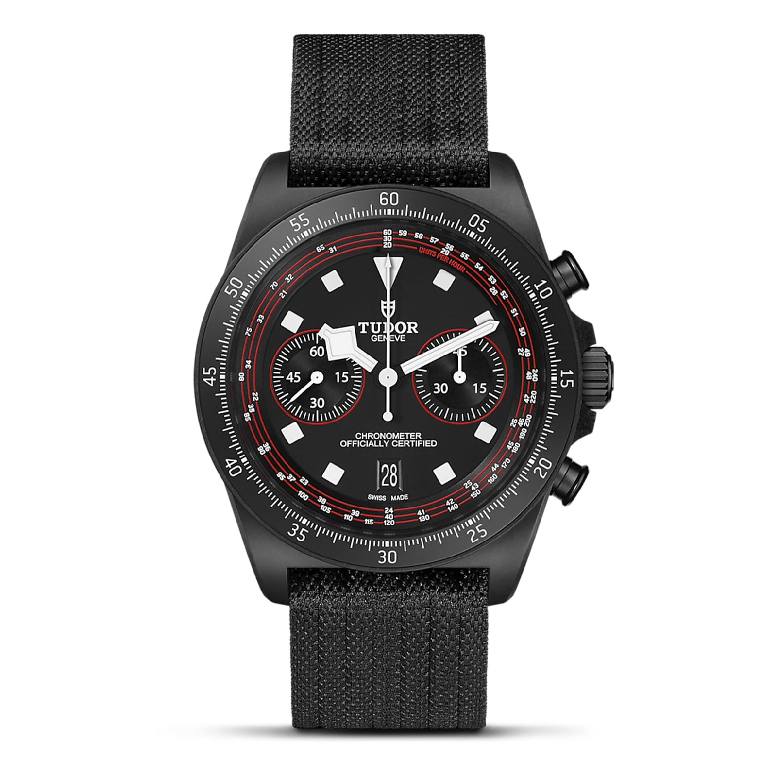 Tudor Pelagos FXD Chrono "Cycling Edition" 43mm black carbon composite case black fabric strap