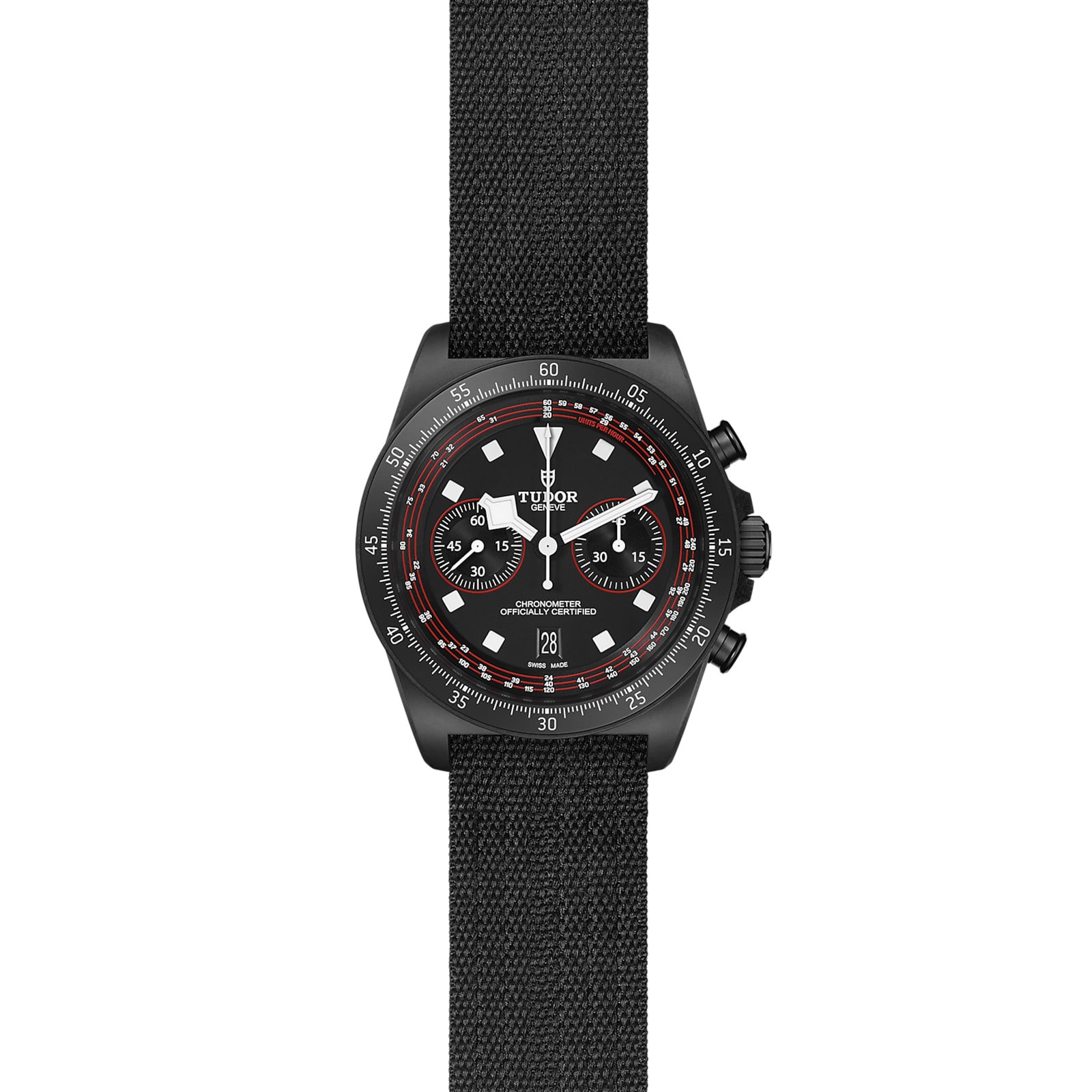 Tudor Pelagos FXD Chrono "Cycling Edition" 43mm black carbon composite case black fabric strap