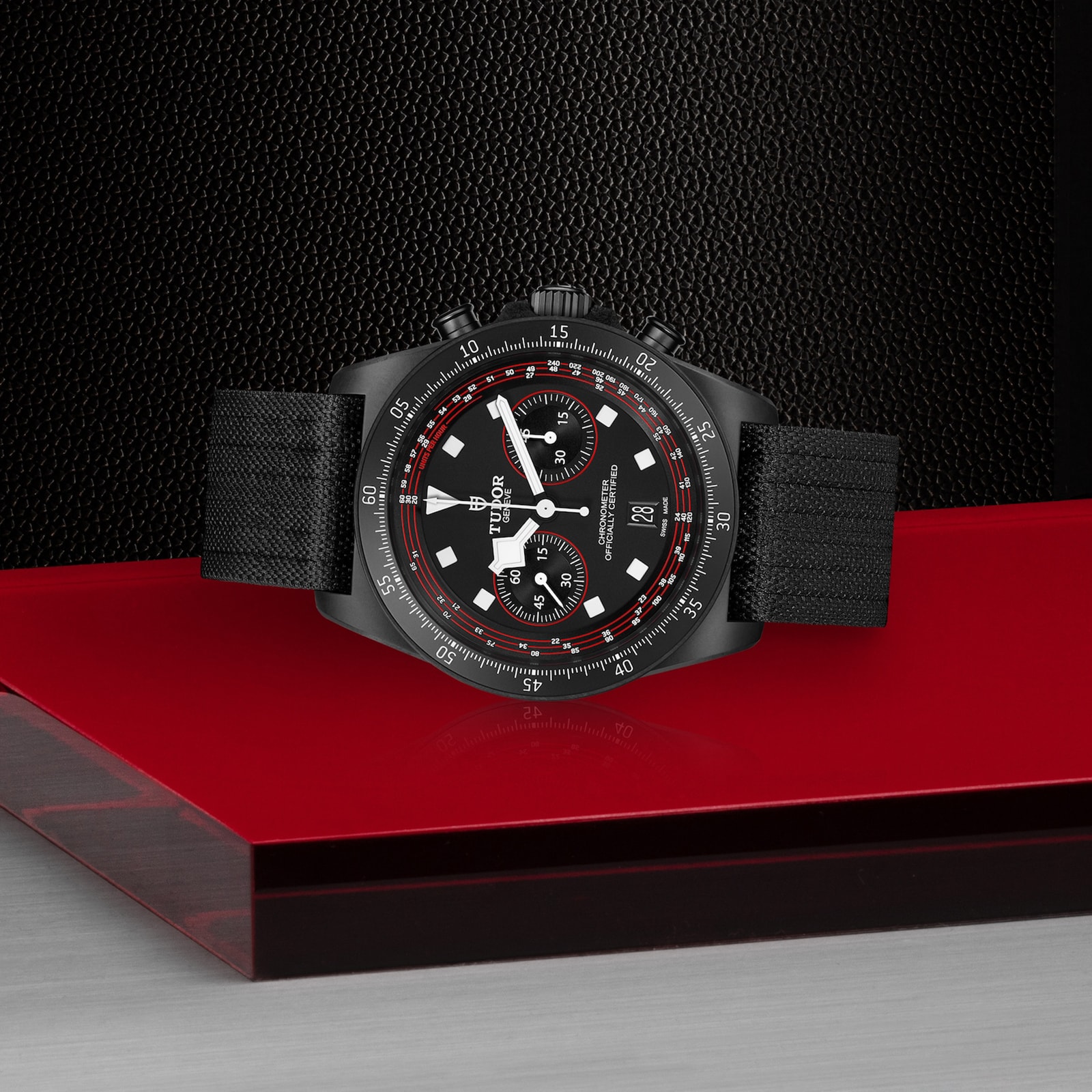 Tudor Pelagos FXD Chrono "Cycling Edition" 43mm black carbon composite case black fabric strap Tudor Pelagos FXD Chrono "Cycling Edition" 43mm black carbon composite case black fabric strap