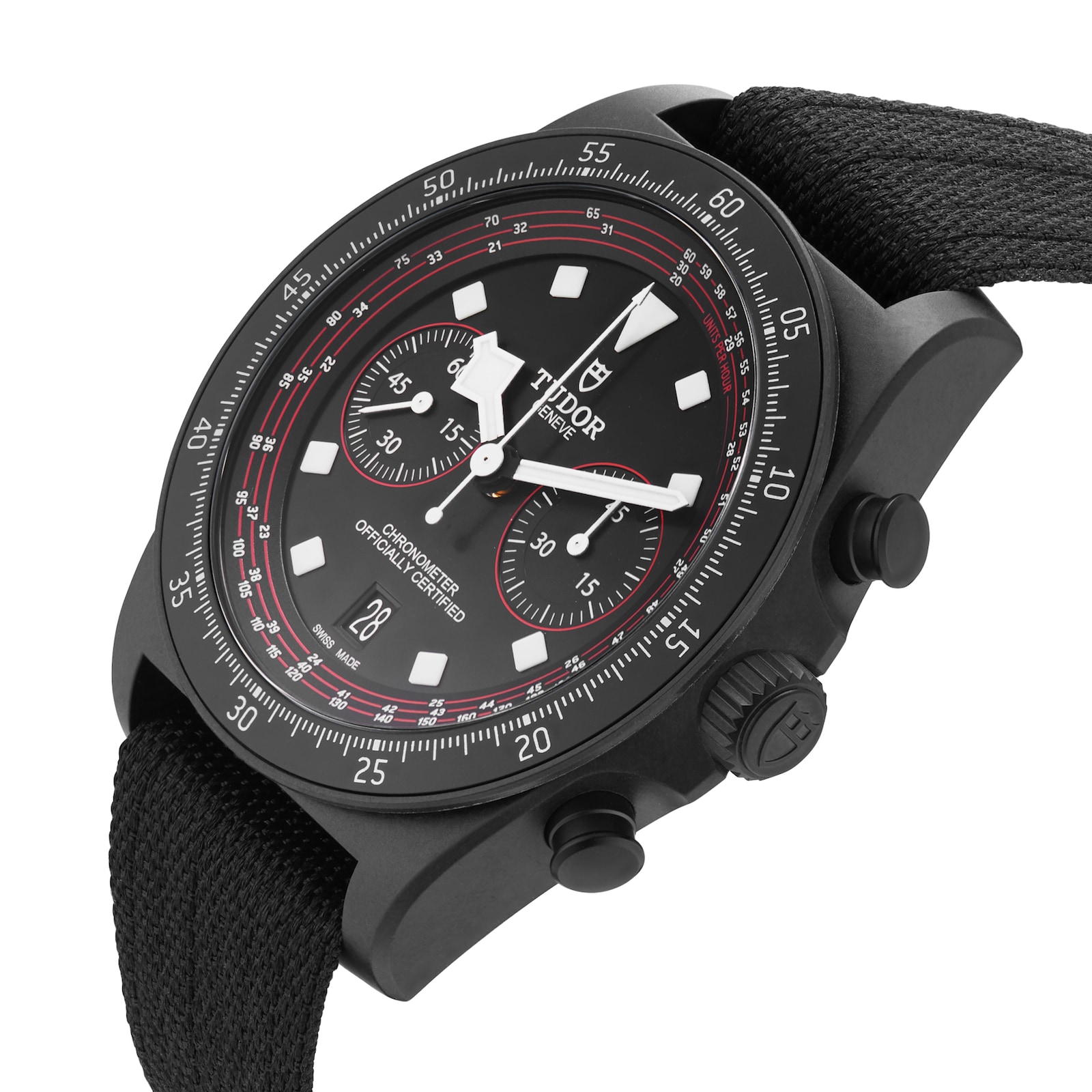 Tudor Pelagos FXD Chrono "Cycling Edition" 43mm black carbon composite case black fabric strap