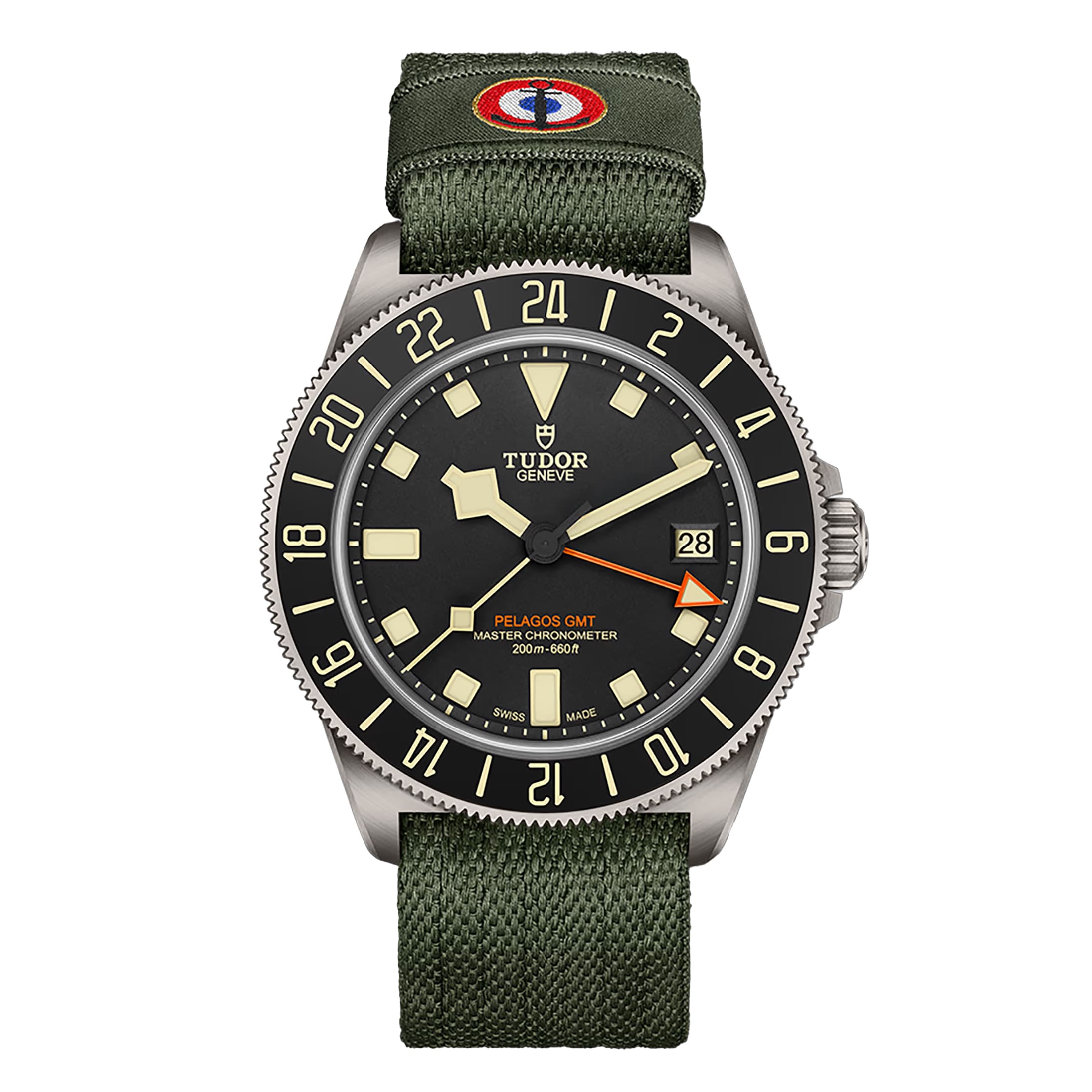 Tudor Pelagos FXD GMT Manufacture Calibre MT5652-U 42mm Titanium Case Green Fabric Strap