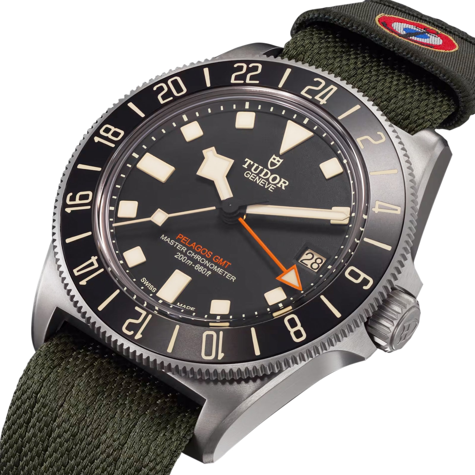 Tudor Pelagos FXD GMT Manufacture Calibre MT5652-U 42mm Titanium Case Green Fabric Strap