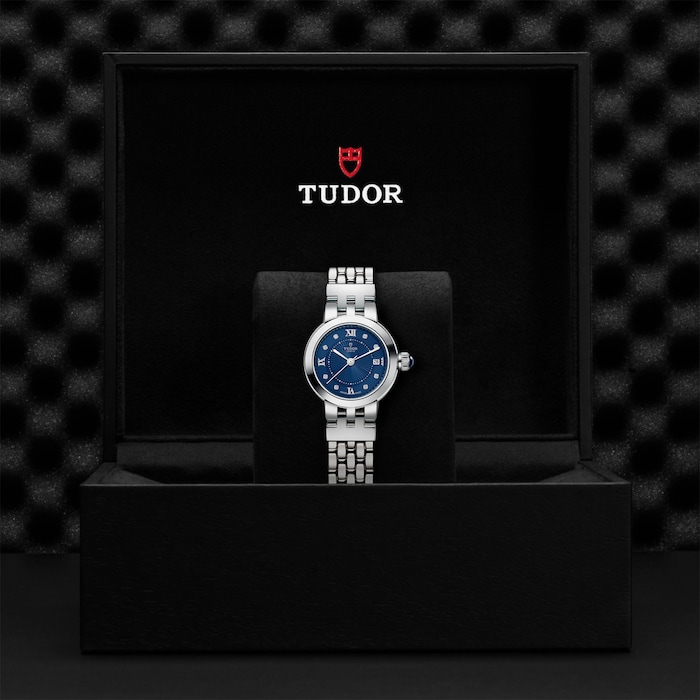 Tudor Clair de Rose 26mm steel case diamond-set dial