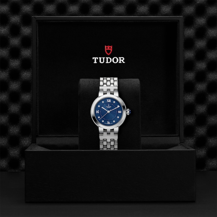 Tudor Clair de Rose 34mm steel case diamond-set dial