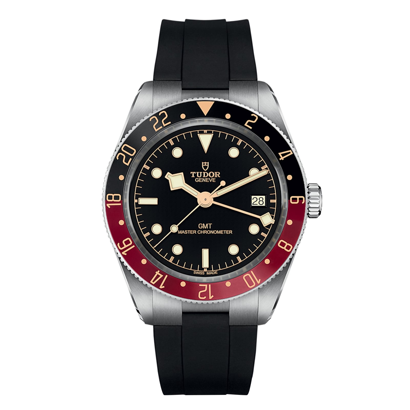 Tudor Black Bay 58 GMT 39mm steel case rubber strap