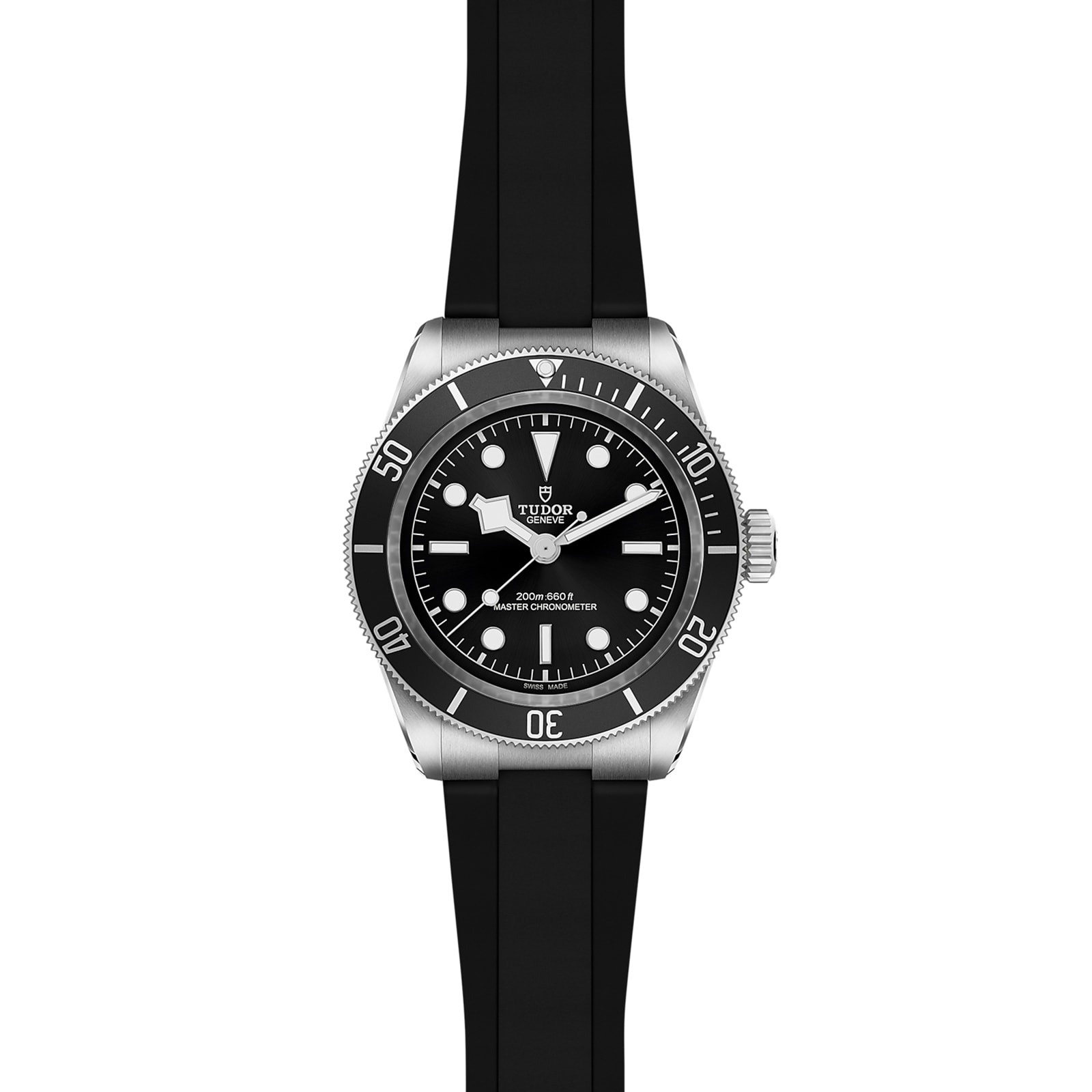 Tudor Black Bay 41mm steel case black rubber strap