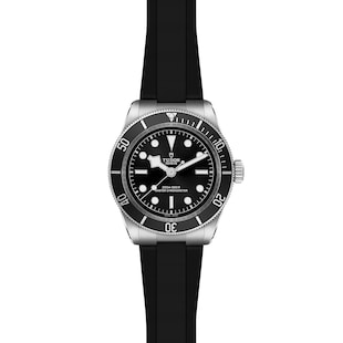 Tudor Black Bay 41mm steel case black rubber strap