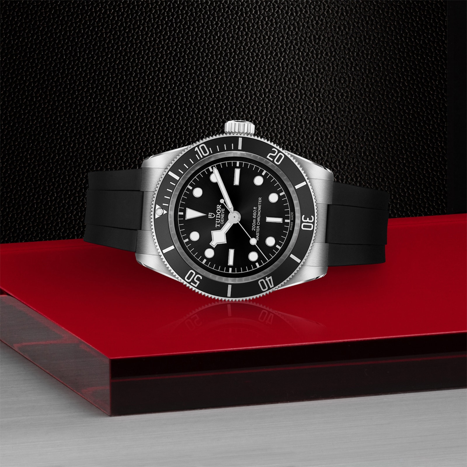 Tudor Black Bay 41mm steel case black rubber strap Tudor Black Bay 41mm steel case black rubber strap