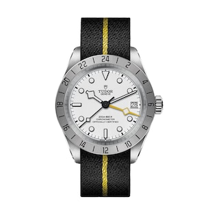 Tudor Black Bay Pro 39mm Steel Case Black Fabric Strap With Yellow Band