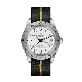 Tudor Black Bay Pro 39mm Steel Case Black Fabric Strap With Yellow Band Tudor Black Bay Pro 39mm Steel Case Black Fabric Strap With Yellow Band