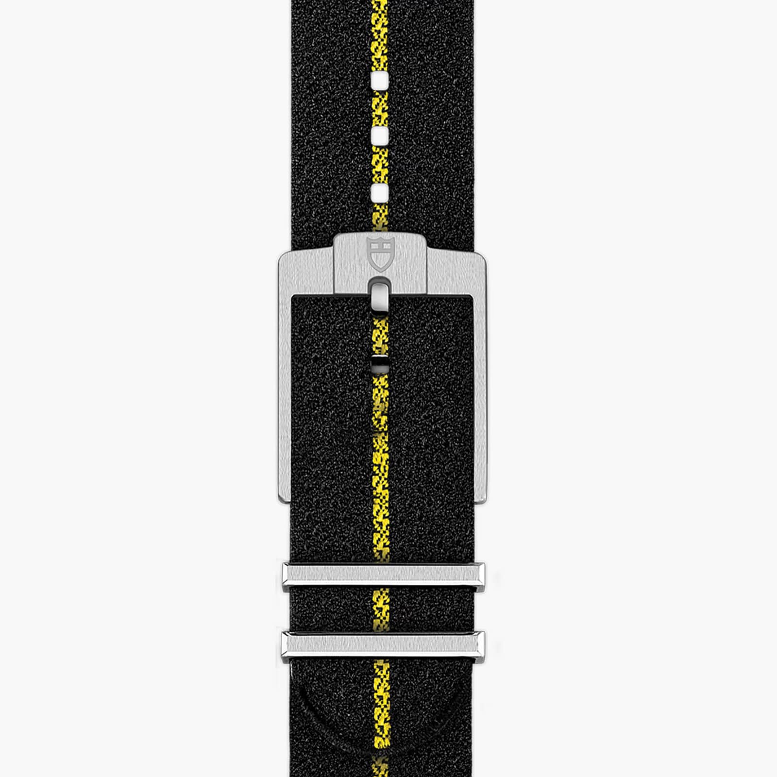 Tudor Black Bay Pro 39mm Steel Case Black Fabric Strap With Yellow Band