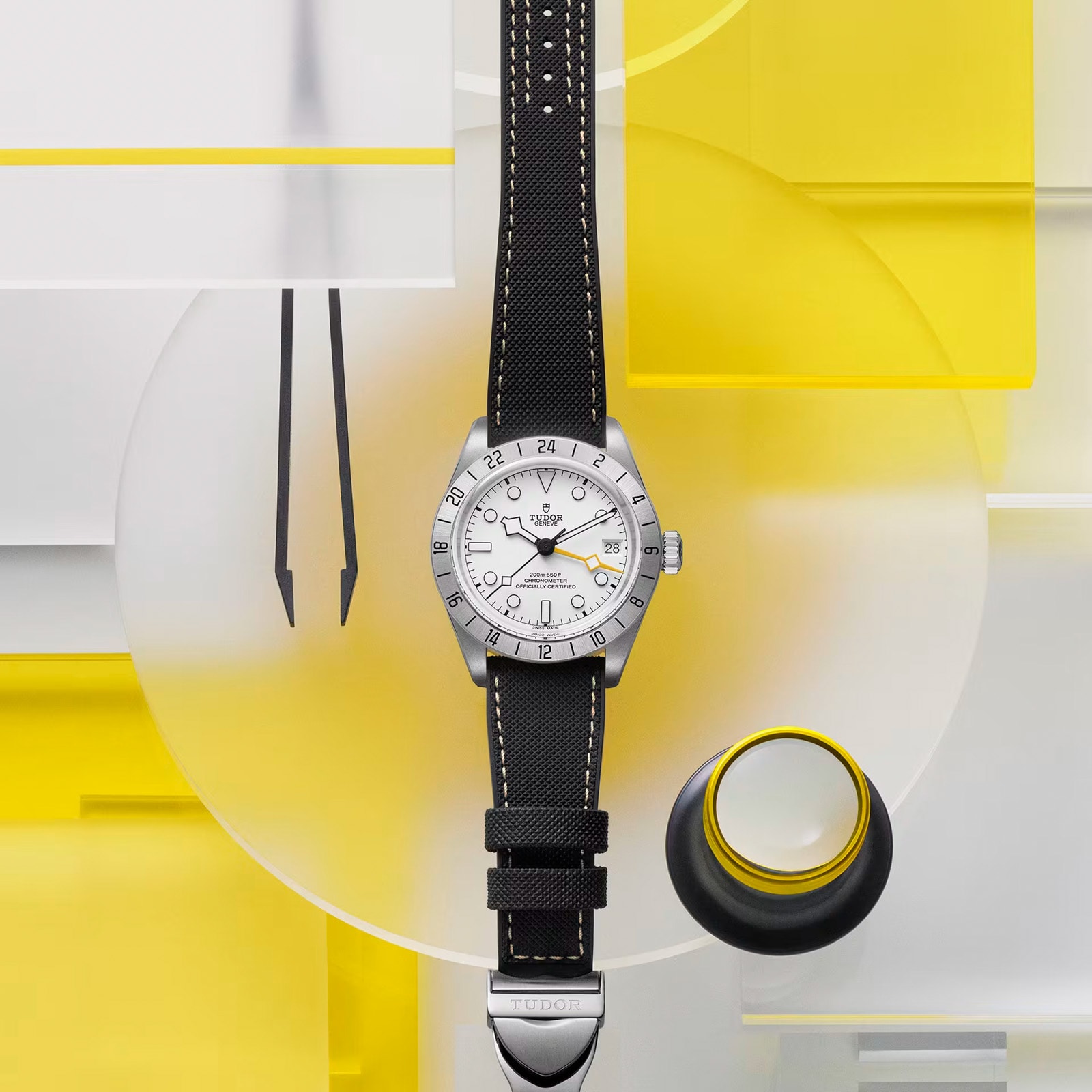 Tudor Black Bay Pro 39mm Steel Case Hybrid Rubber And Leather Strap