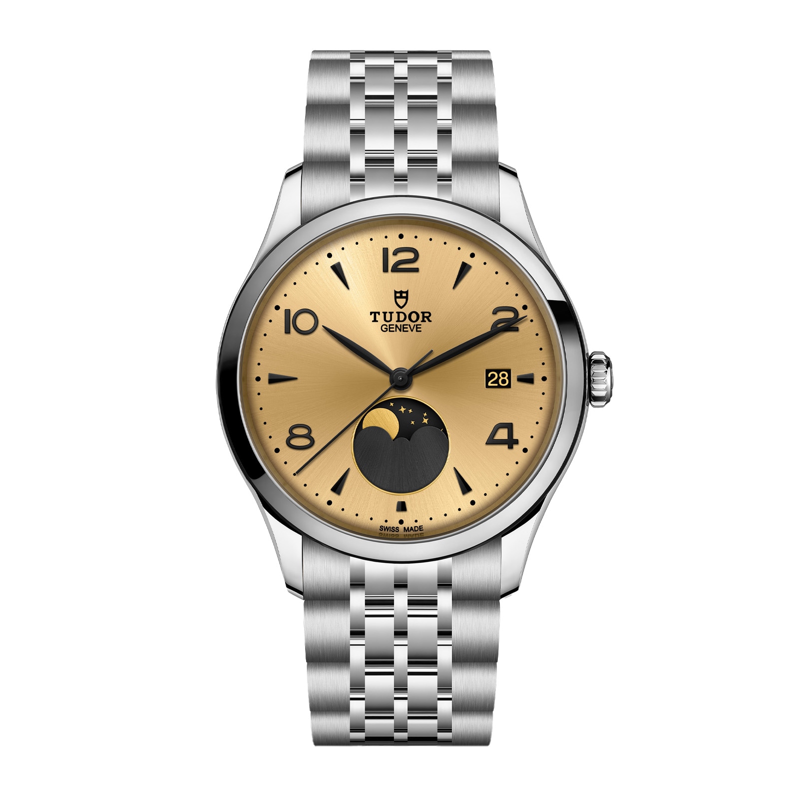Tudor 1926 Luna 39mm Mens Watch Steel Case Moon Phase Indicator Champagne Dial Tudor 1926 Luna 39mm Mens Watch Steel Case Moon Phase Indicator Champagne Dial